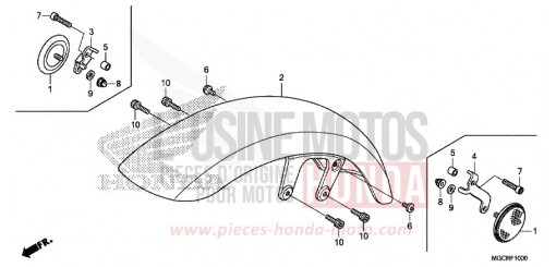 FRONT FENDER (CB1100CA/CAD/TA/TAD) CB1100CAJ de 2018